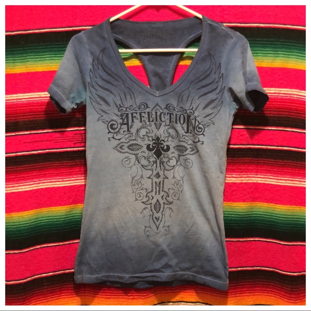 Affliction racer back tee